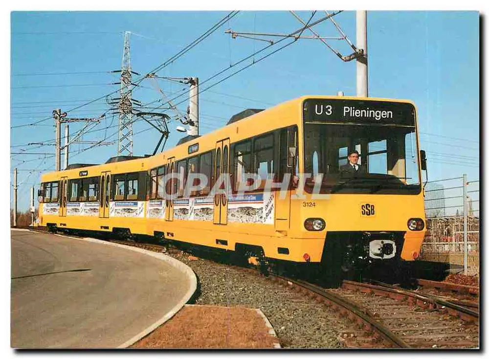 Tramwaj DT8 w Stuttgarcie — Stuttgarter Straßenbahnen AG — nr 3124 — Marzec 1990 - Awers