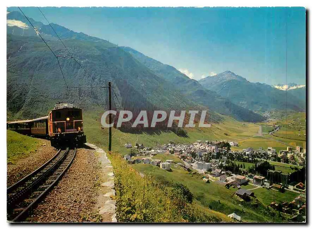 Trem de montanha — Andermatt, Suíça — Editor Stansberger, n° 8764 - Frente