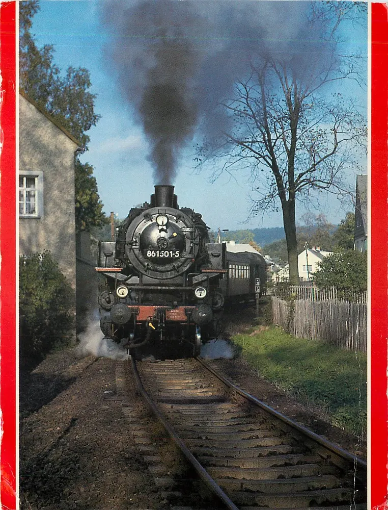 Dampflokomotive 861501-5 — Deutsche Reichsbahn, Schlettau — Fototheke GmbH - Vorderseite