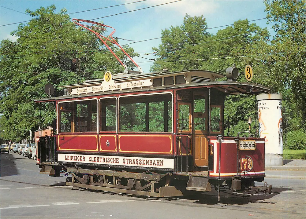 Historiczny tramwaj n°179 (Typ 15) — Leipzig, 1900 — AG Historische Nahverkehrsmittel Leipzig e.V. - Awers