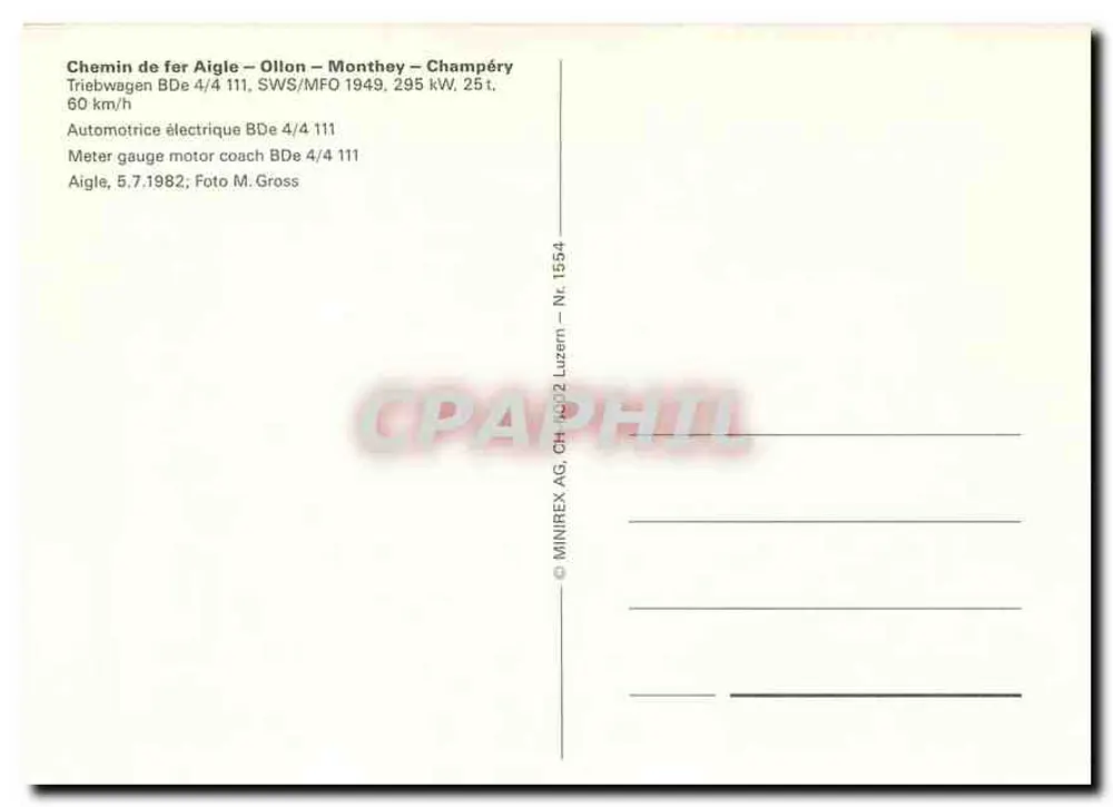 एग्ल — ओइलॉन — मॉन्टेय — चैंपेरी — बीडीई 4/4 111 — मिनिरेक्स एजी - पीछे