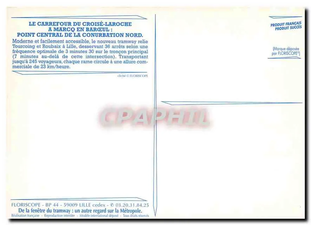 Carrefour du Croisé-Laroche à Marcq-en-Barœul — Point central de la conurbation — FLORISCOPE - Verso