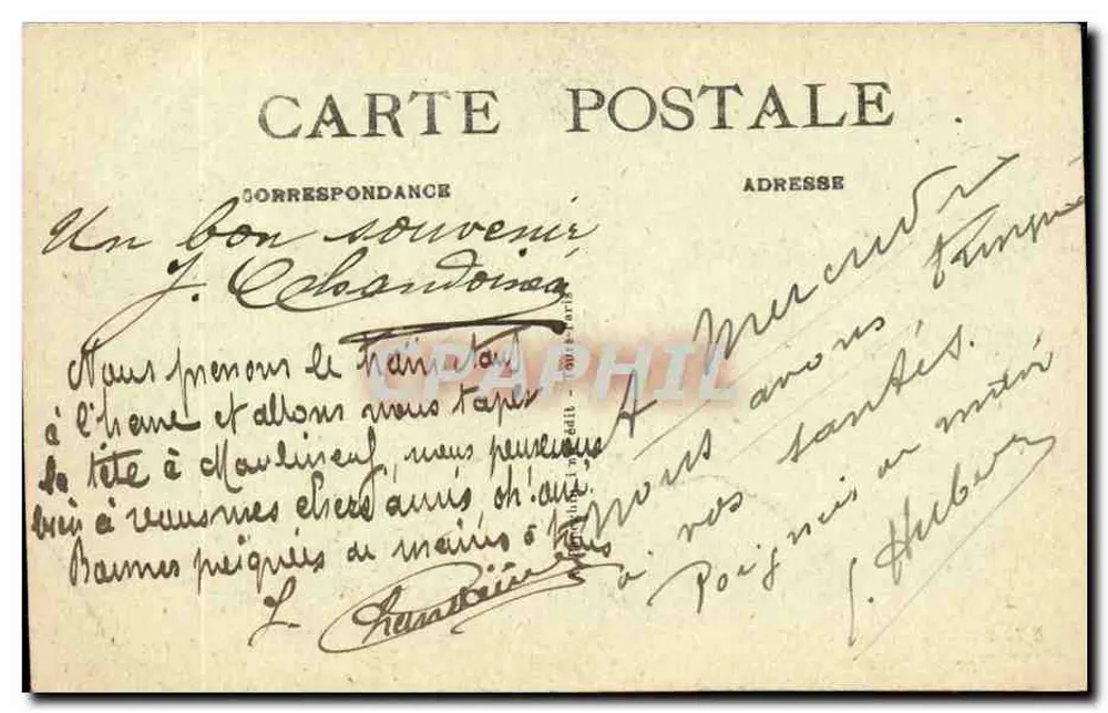 Blois - Le Château - Correction maternelle - A.P. - n°77 - Verso