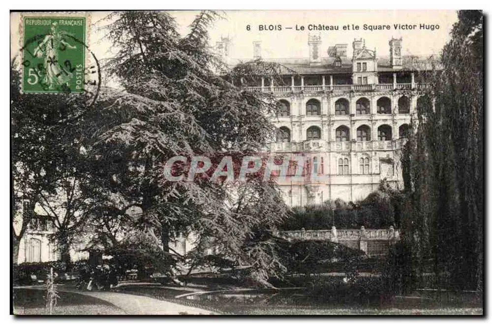 Blois — Le Château et le Square Victor Hugo — éditeur inconnu, n°6 - Recto