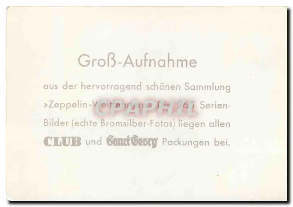 Luftbild des Nils — Aegypten-Fahrt 1931 — Zeppelin-Verlag - Rückseite