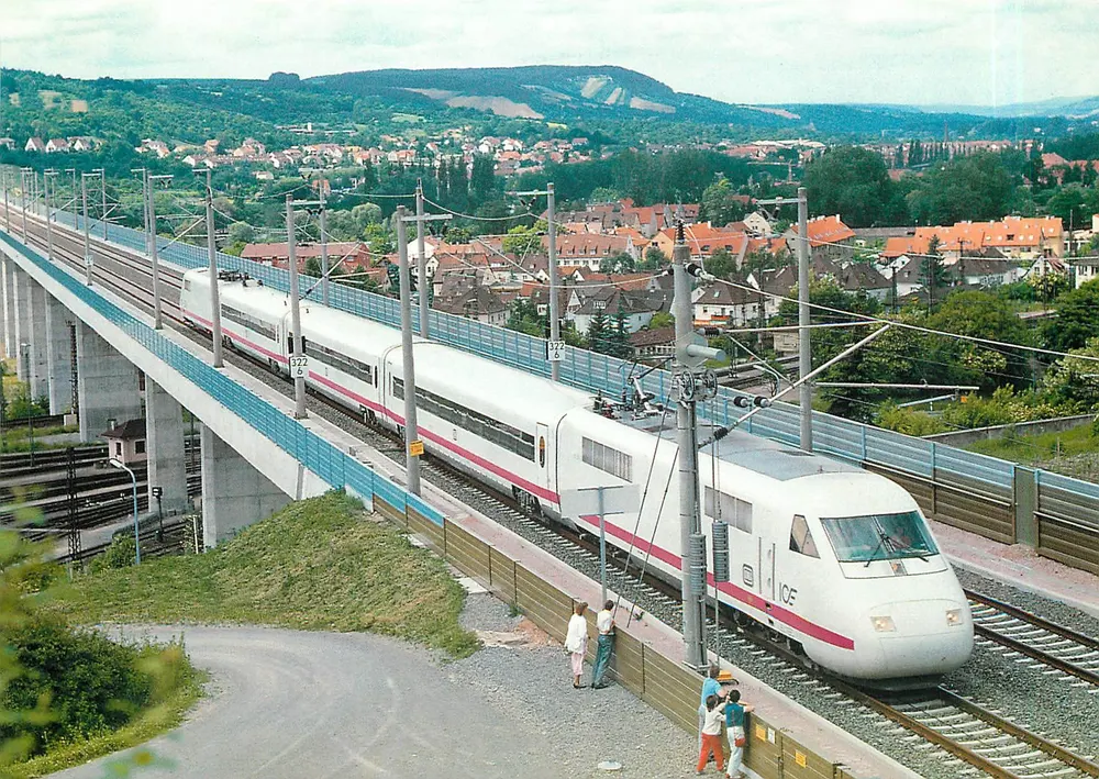 Esperienza ICE - Intercity Schnelltriebwagen - Würzburg-Fulda, 1988 - REIJU Color Karte - Recto
