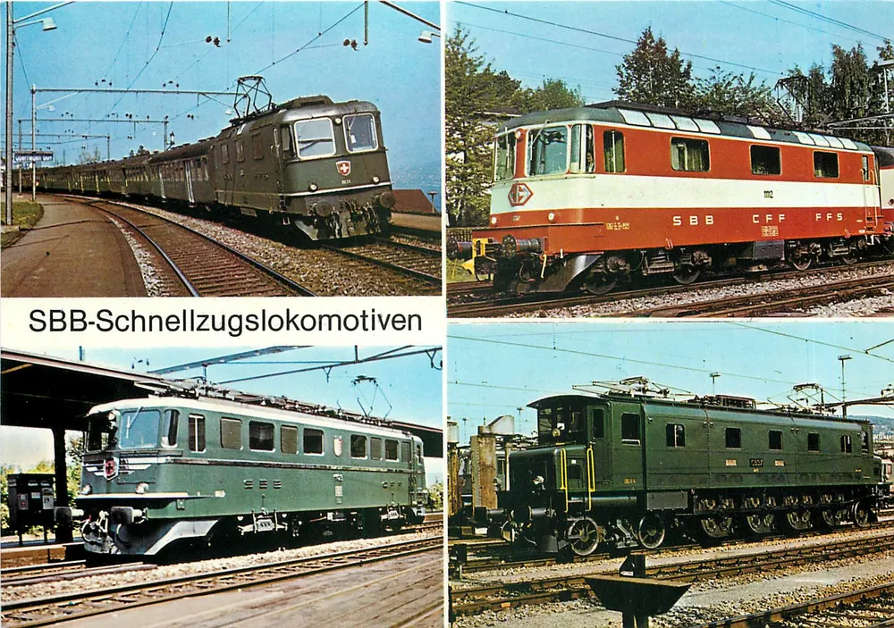 SBB-Schnellzuglokomotiven — Série de locomotivas elétricas suíças — n° 202 - Frente