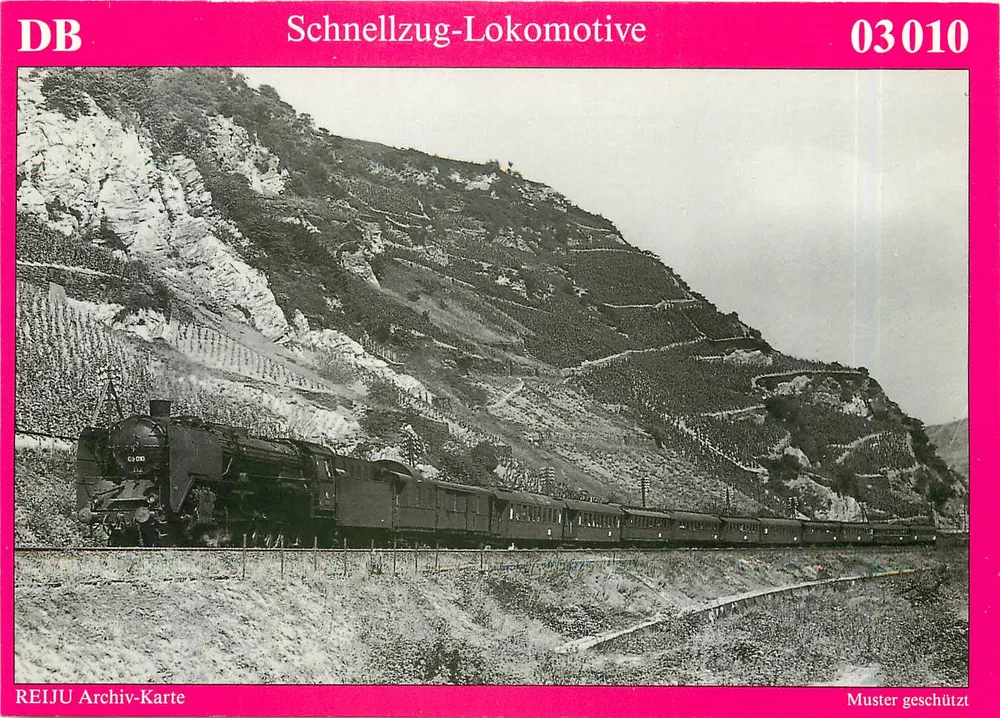 Lokomotive D 270 — Deutsche Bundesbahn — REIJu Archiv-Karte 03010 - Frente