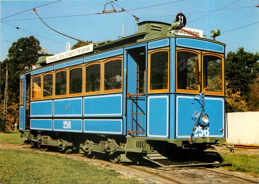 Tramway A.2.2 Nr. 256 — Munich Public Transport — Museum Tram, September 1976 — der bahnladen - Recto