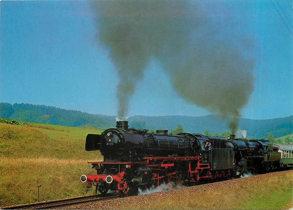 Locomotives à vapeur — IG 41018 et 52er — éditeur der bahnladen, n° 10247/81 - Recto