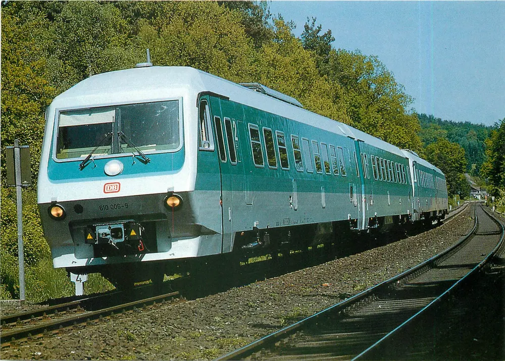Dieselelektrische Triebzüge 610 006/506 + 610 003/503 — Deutsche Bundesbahn — REIJU Color Karte - Vorderseite