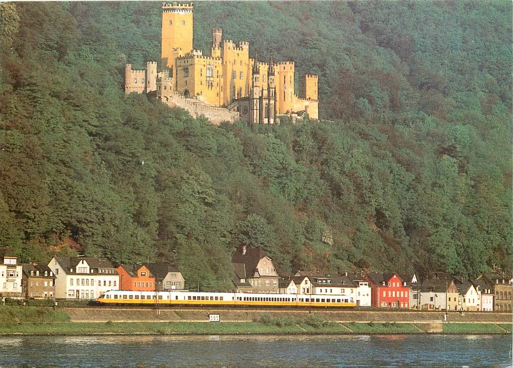 Schloss Stolzenfels am Rhein — Lufthansa Airport Express — impressa na Suíça - Frente