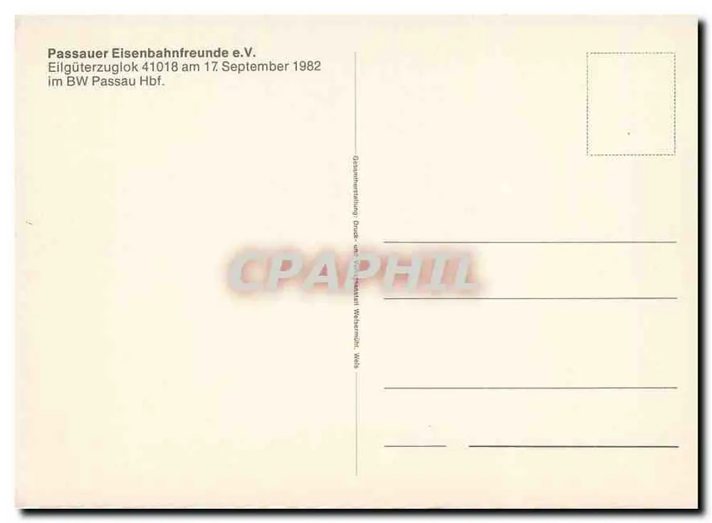 Eilgüterzuglok 41018 — Passau Hbf — Passauer Eisenbahnfreunde e.V. - Verso