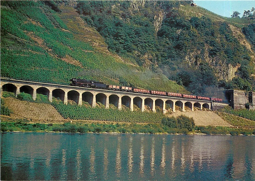 Dampfzug über den Prinzkopf-Viadukt — Deutschland — Verlag REIJu, Nr. CP 1157 - Vorderseite