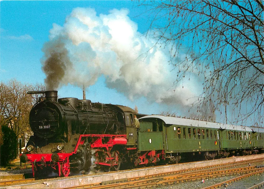 Lokomotywa 56 3007 — Deutsche Museums-Eisenbahn, Eschweiler/Rheinland — REIJU Color Karte CP 1043 - Awers