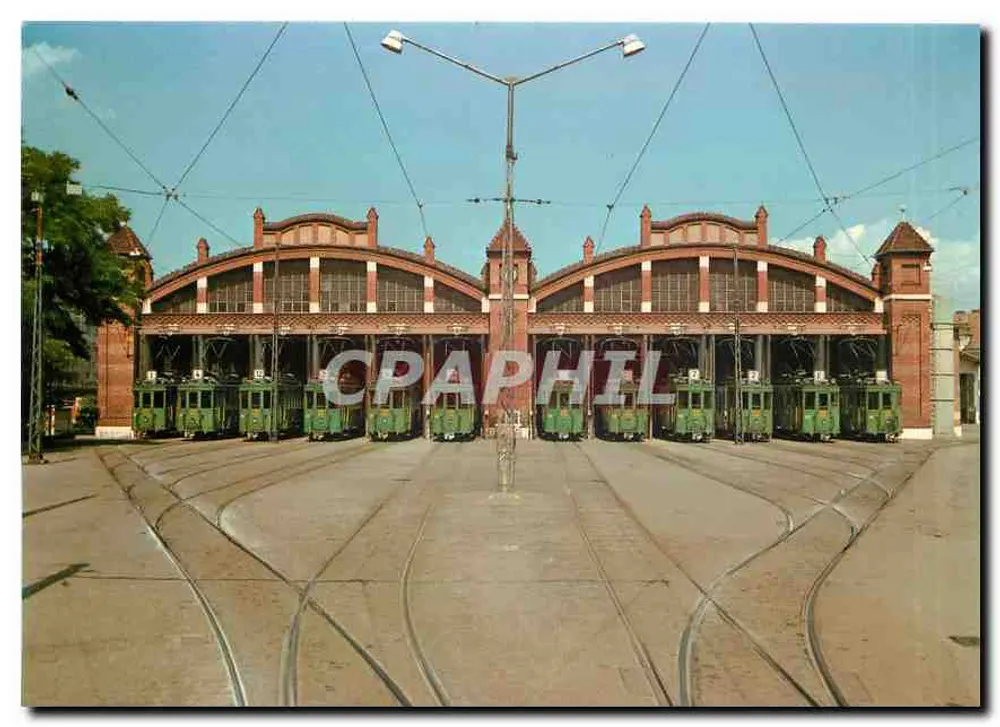 Dépôt de tramways Wiesenplatz — BVB, série 181-215 — Tramli-Press, Basel - Recto