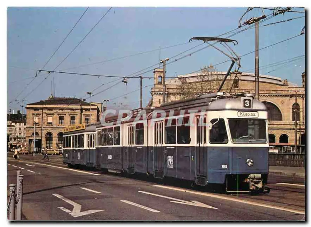 Tramway em Zurique — Kiusplatz — Editor Ernst B. Lentwiler, n° 3208 - Frente