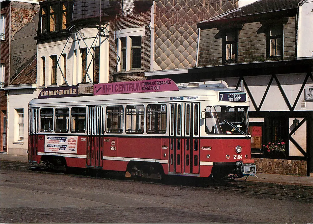 PCC 2164 ट्रैमवे, हॉबोकेन - एंटवर्पेन, 1986 - der bahnladen - आगे
