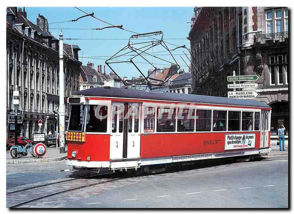Tramway Snelrt Lille — Motorwagen 503 nahe dem Theater-Endbahnhof — der bahnhalden, Nr. 15013/92 - Vorderseite