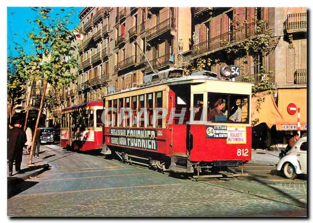 Tramway n°812 à Barcelone — Série 801-835 — Éditeur: Edicions Ferroviaries S.A. - Recto