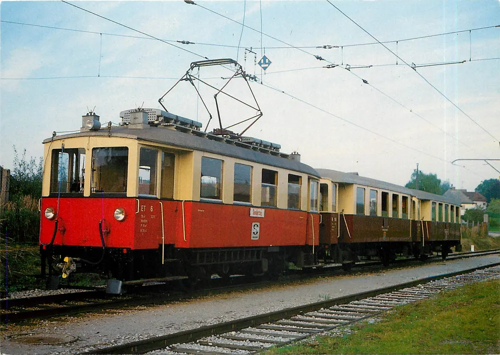 Salzburger Verkehrsbetriebe, électrique Triebwagen ET 6 — Lamprechtshausen — der bahnladen, n° 10375/83 - Recto