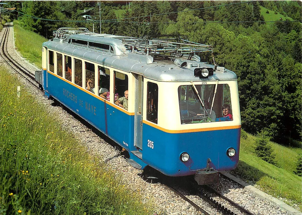 Rochers de Naye — Elektrischer Tramway Bhe 2/4 205 — der bahnladen, n° 11063/92 - Vorderseite