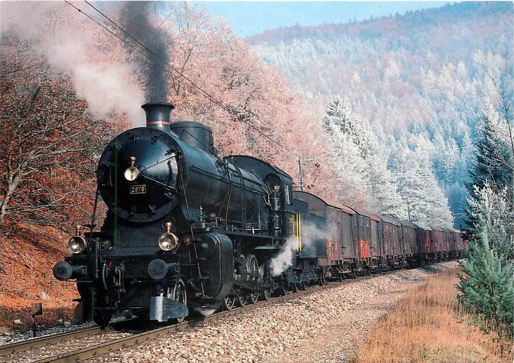 Stoomlocomotief C 5/6 nr. 2978 — Zwitserse Federale Spoorwegen — REIJU Color Karte - Voorkant