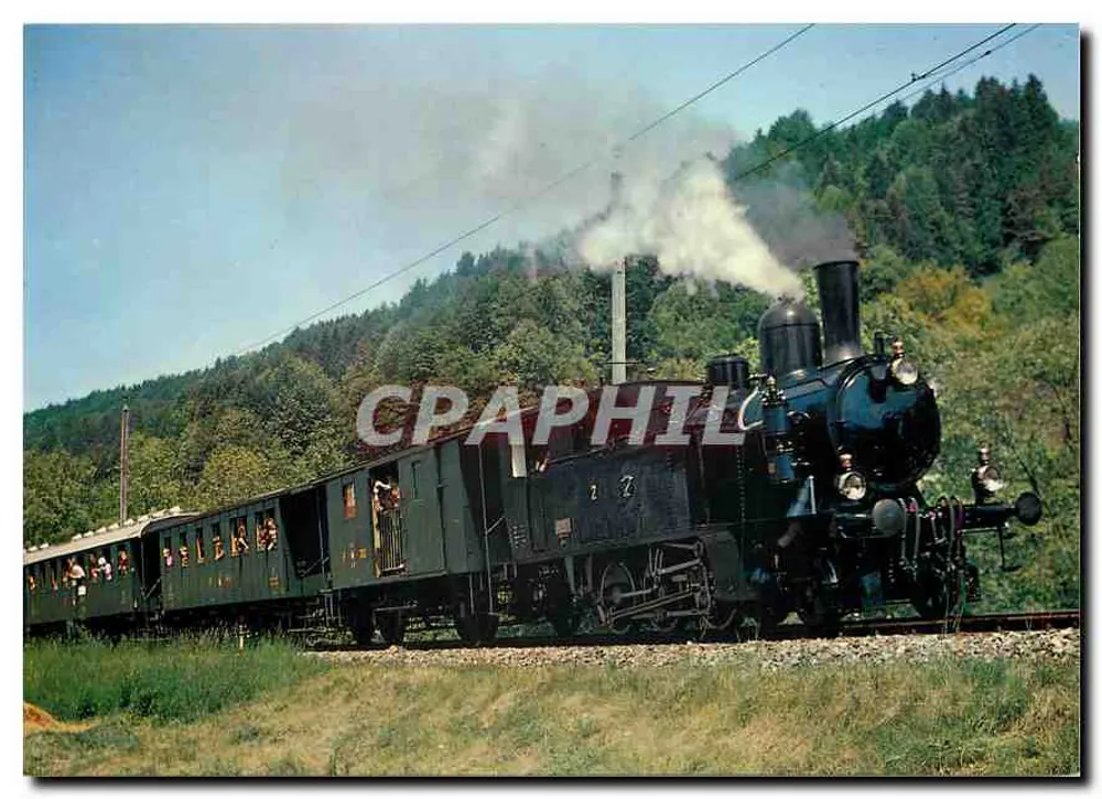 Trem a vapor nas montanhas — locomotiva SLM n°1489, 1903 — Photo und Verlag E. Baumann, Winterthur - Frente