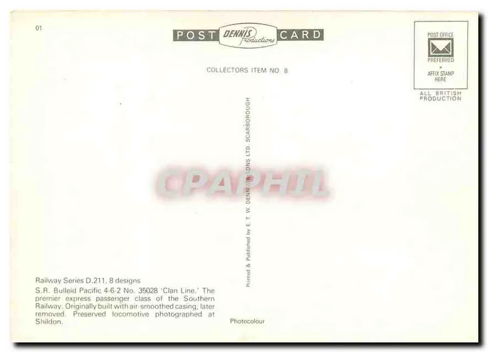 Locomotiva 35028 — Expresso Costa do Atlântico — Post Dennis Productions - Verso