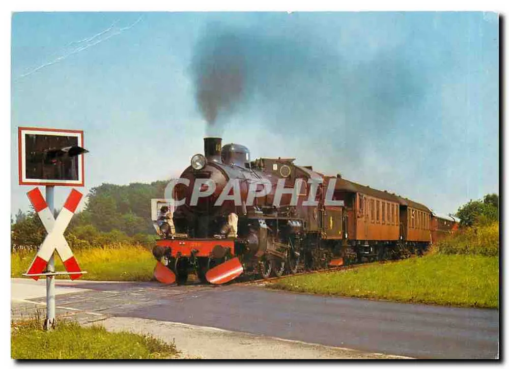 Pociąg parowy na linii kolejowej — Angelner Dampfeisenbahn — wydawca: Lufbildl Dienst Schleswig-Holstein - Awers