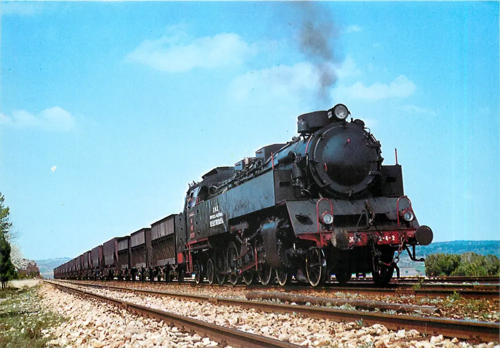 Locomotiva "ANDORRA" — Jung 1953 — Est. Cabeza Gorda — Edições Ferroviárias S.A. n°34 - Frente