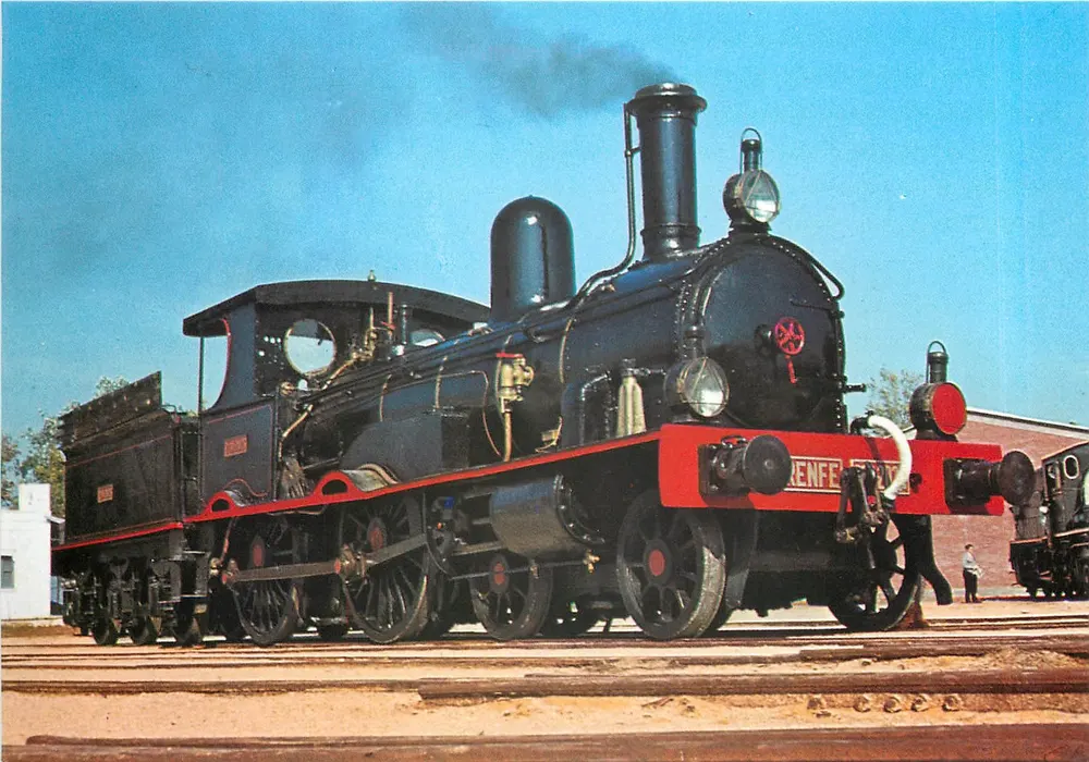 Locomotiva série 220-2021/23 — Ex. Andalucés 4/7 — Beyer-Peacock 1891 — Edições Ferroviárias S.A. - Frente