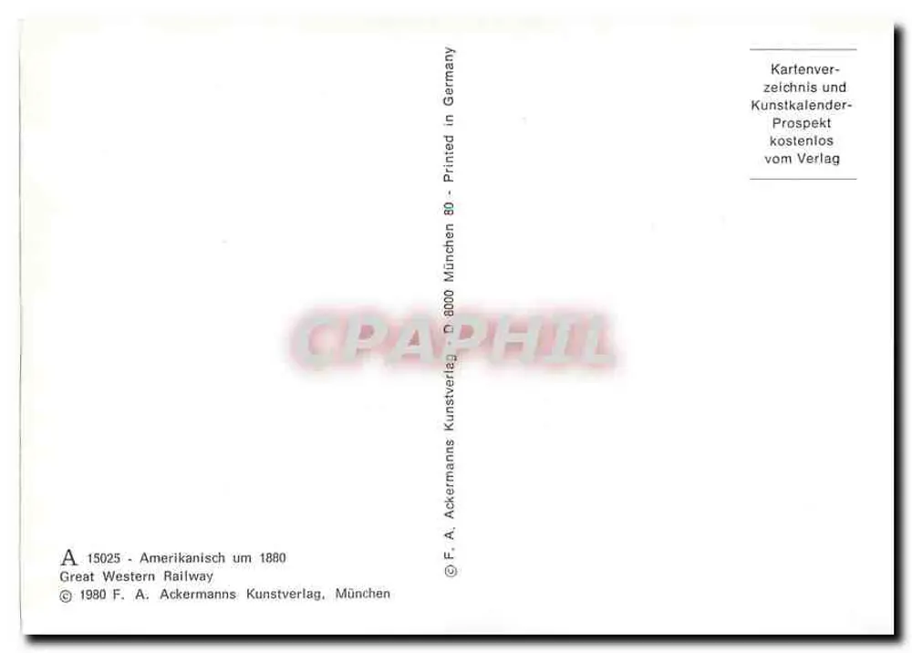 Train enneigé — Great Western Railway — F. A. Ackermanns Kunstverlag - Verso
