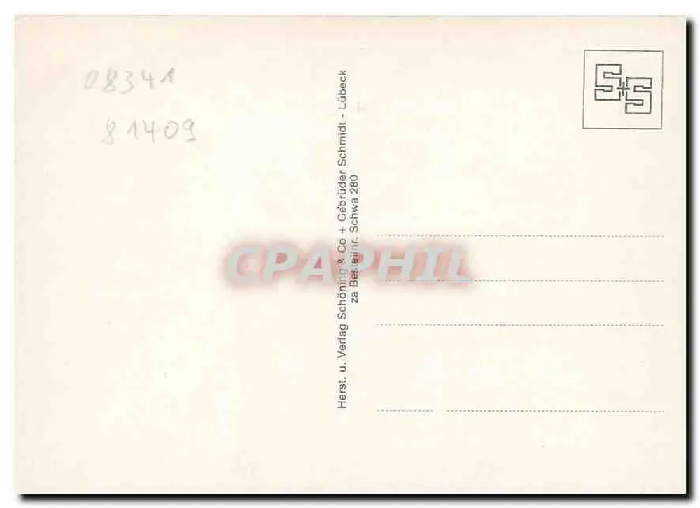 Trem no Schwarzwald — editor Schöning & Co, Lübeck - Verso