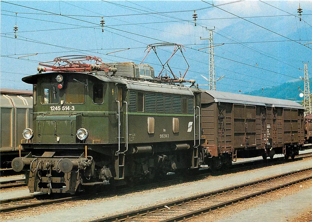 Elektryczny lokomotywka ÖBB 1245 514-3 — Spittal, Austria — wydawca der bahnladen, nr 11070/92 - Awers