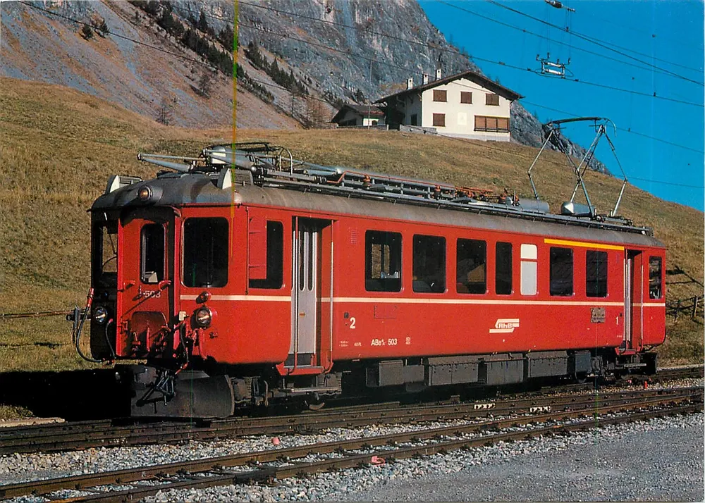 Rhätische Bahn — Automotrice électrique ABe 4/4 503 — MINIFREX AG, Ch-1002 Luzern - Recto