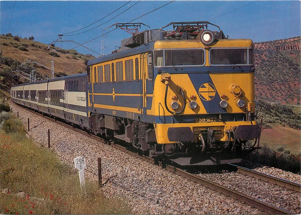Locomotora eléctrica 269-237 — RENFE, près de Linares-Baeza — der bahnladen, n° 10462/87 - Recto