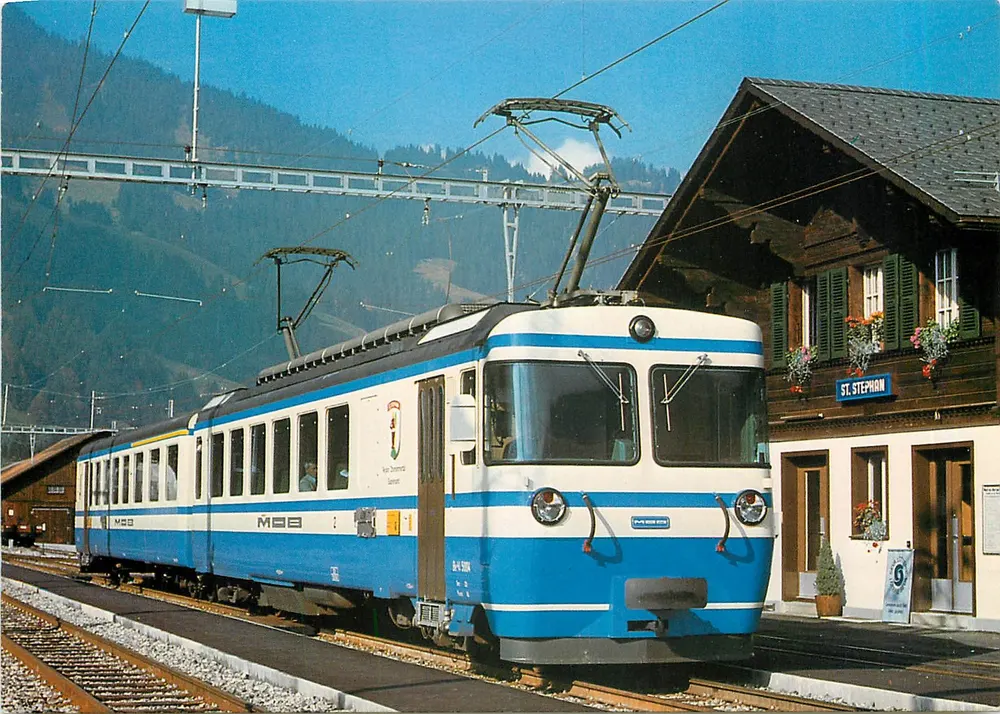 St. Stephan — Zug der Montreux-Berner Oberland-Bahn (MOB) — MINIREX AG, Luzern, Nr. 14770 - Vorderseite