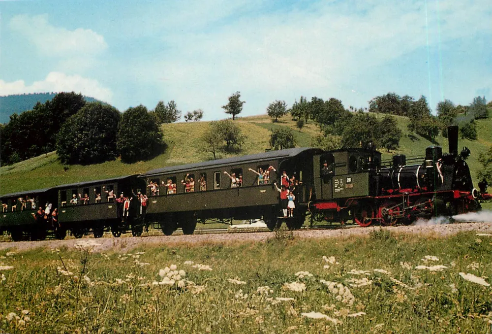 Train à vapeur historique — Achertalbahn — SWEG — éditeur: Photo-Käg Ofterten - Recto