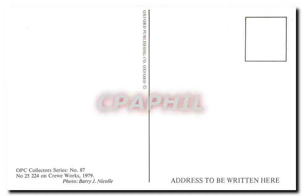 Locomotiva 25 224 — Crewe Works — Oxford Publishing Co. n°87 - Verso