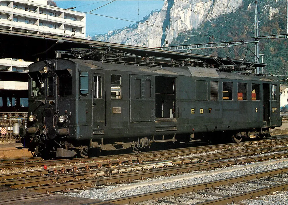 Emmental – Burgdorf – Thun-Bahn (EBT) — Electric motor car BDe 2/4 231 — MINIREX AG, Luzern, n° 1585 - Recto