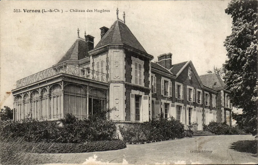 Vernou (L.-&-Ch) — Castelo dos Hugères — Orillon editor, n° 512 - Frente