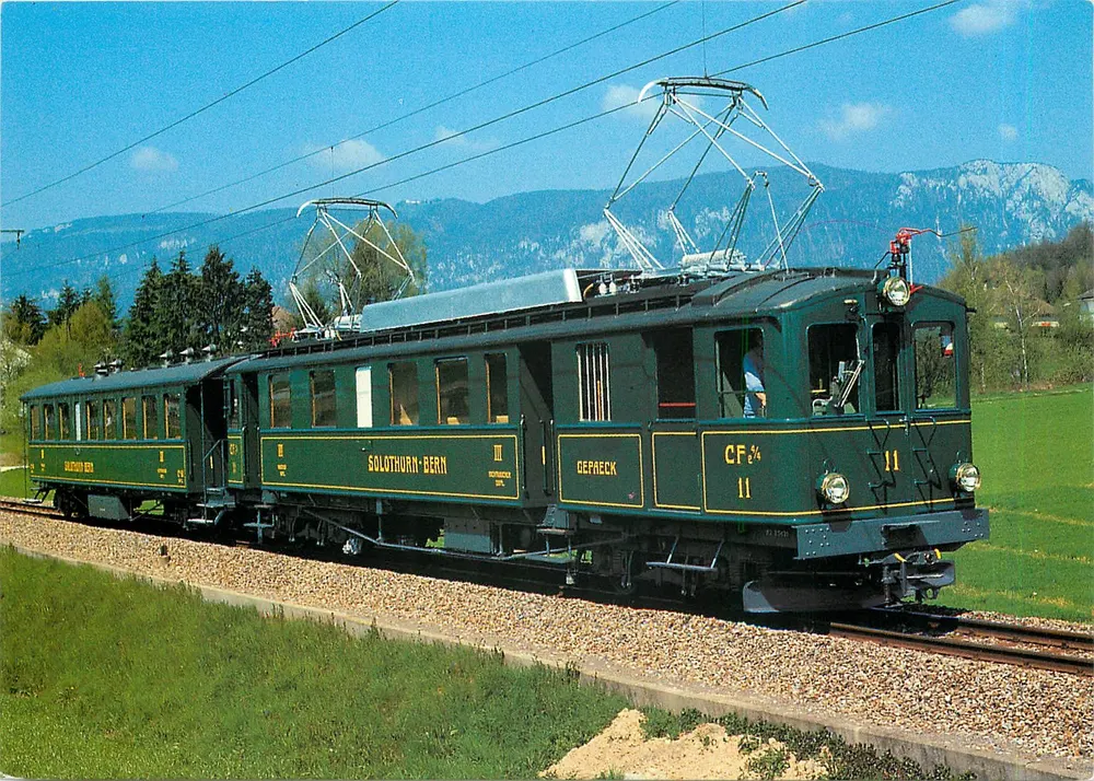 Solothurn-Bern — Train historique CFe 4/4 11 — Minirex AG - Recto