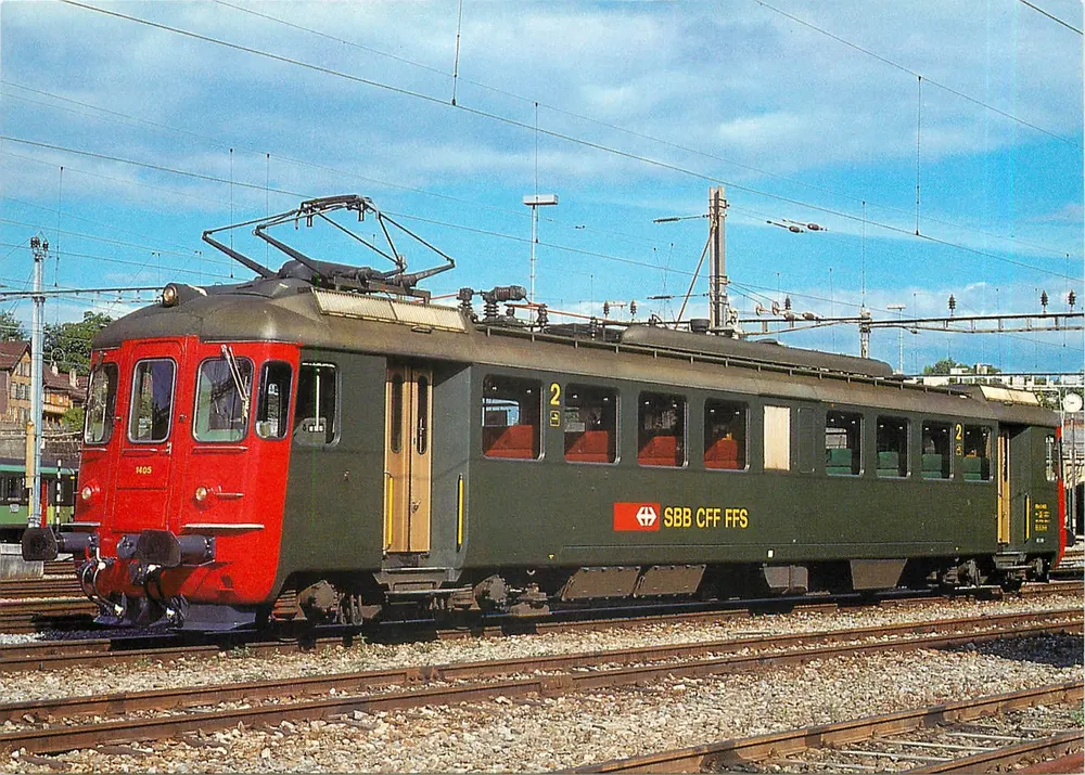 SBB CFF FFS — Automotrice électrique RBe 4/4 1405 — MINIREX AG - Recto