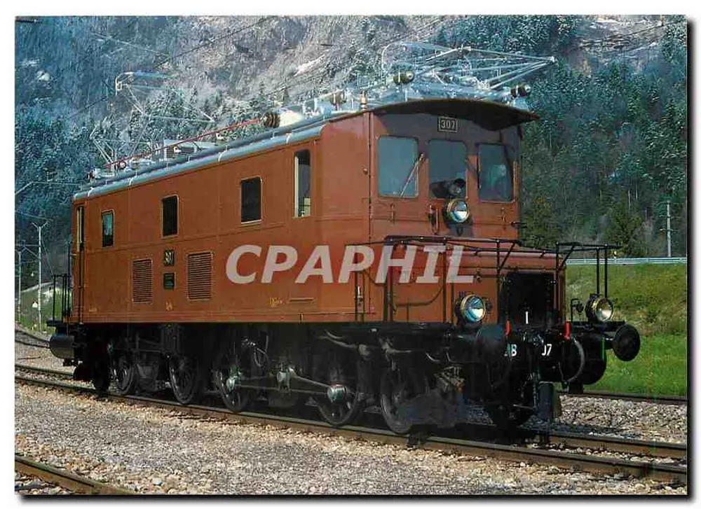 Locomotive électrique Ce 4/6 307 — exposée au Musée Suisse des Transports, Lucerne — MINIFEX AG, n° 1480 - Recto