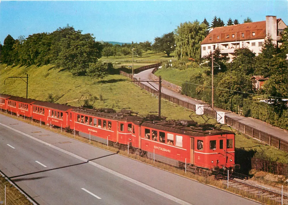Zug Sihltalbahn — Zürich Brunau — Ernst B. Leutwiler Verlag - Vorderseite