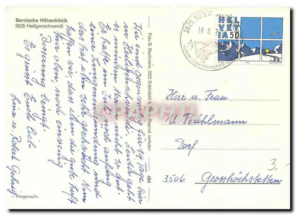 Clinica alpina Bernese — Heiligen Schwendi — Foto B. Baerhmann - Verso