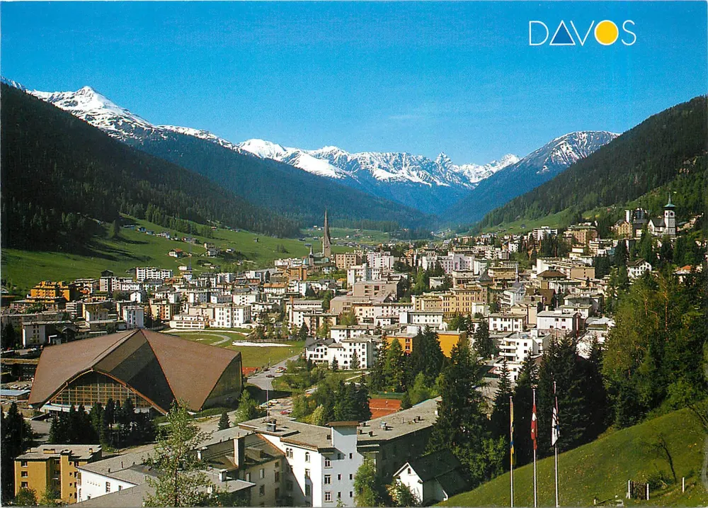 Davos — vista panorâmica — Foto Furter 7270 - Frente