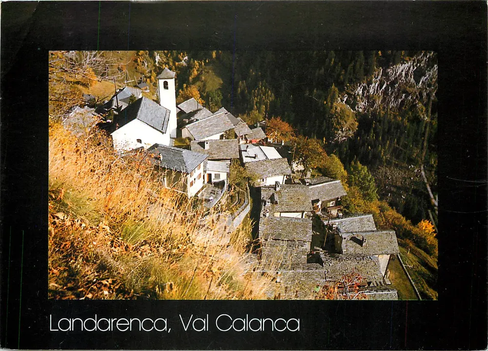 Landarenca, Val Calanca — Luftbild — Rud. Suter AG, Zürich, Nr. 20947 - Vorderseite
