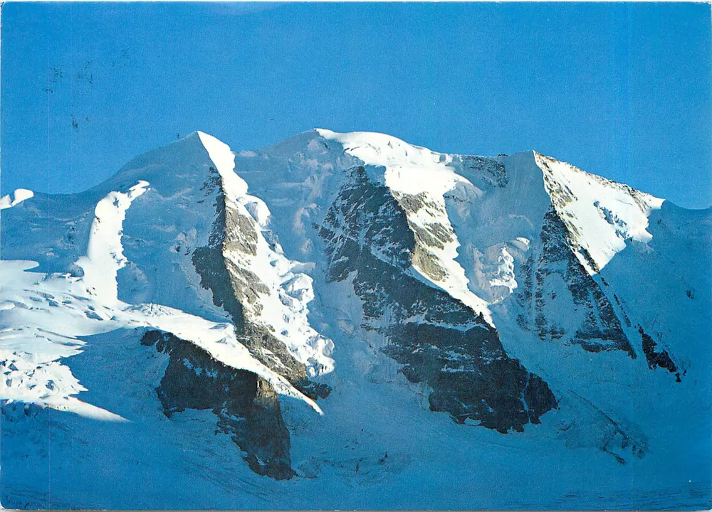 Piz Palü — 3905 m. acima do nível do mar — Photo-Für Flury, Pontresina, Suíça, n° 131 - Frente